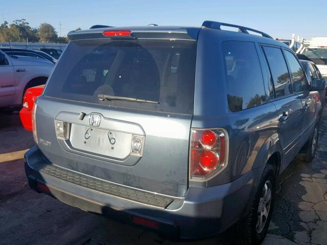 5FNYF28398B015489 - 2008 HONDA PILOT SE BLUE photo 4