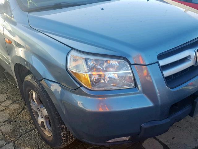 5FNYF28398B015489 - 2008 HONDA PILOT SE BLUE photo 9