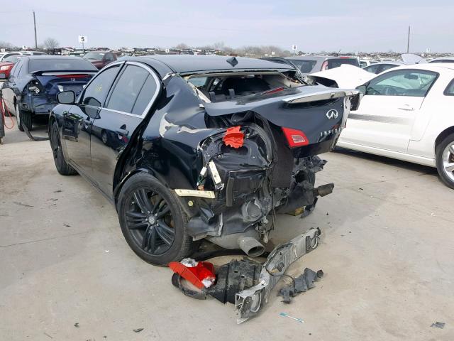 JN1CV6AP4BM304914 - 2011 INFINITI G37 BASE BLACK photo 3