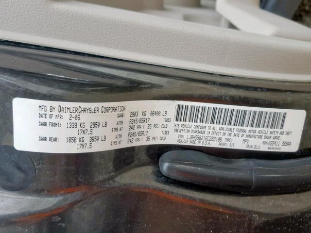 1J8HG58216C283106 - 2006 JEEP COMMANDER BLACK photo 10