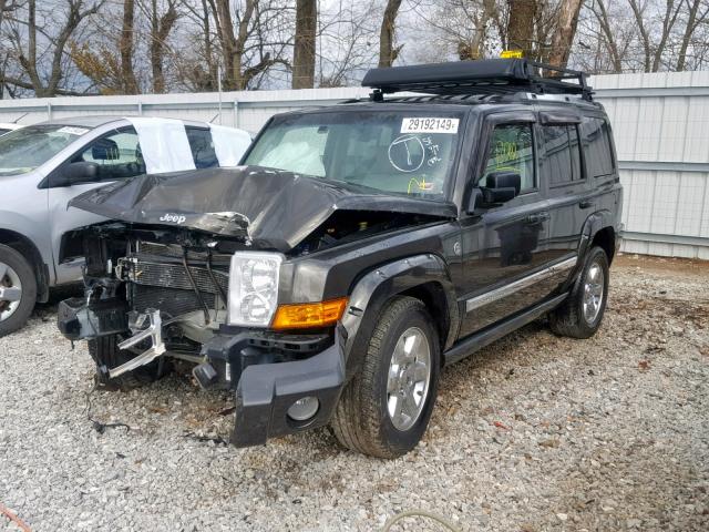 1J8HG58216C283106 - 2006 JEEP COMMANDER BLACK photo 2