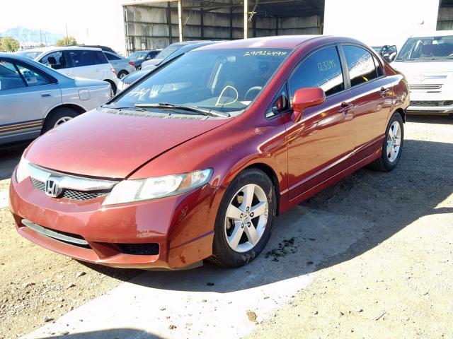 2HGFA1F63BH528219 - 2011 HONDA CIVIC LX-S BURGUNDY photo 2