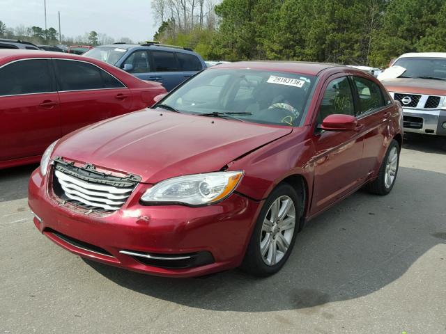 1C3CCBAB0CN318244 - 2012 CHRYSLER 200 LX RED photo 2