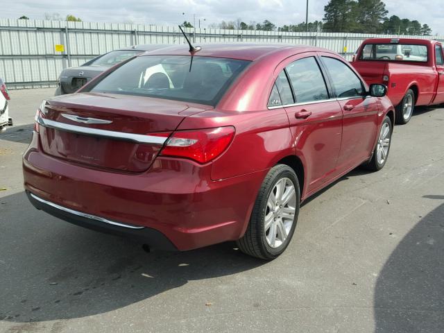 1C3CCBAB0CN318244 - 2012 CHRYSLER 200 LX RED photo 4