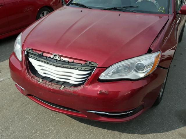 1C3CCBAB0CN318244 - 2012 CHRYSLER 200 LX RED photo 9