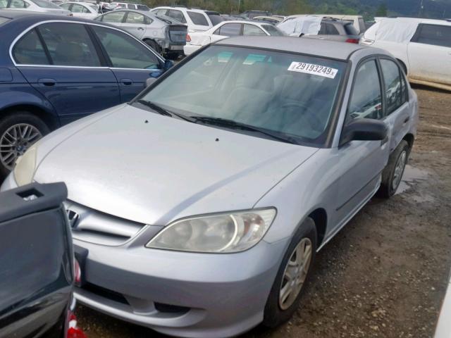 2HGES16364H546490 - 2004 HONDA CIVIC DX V BLUE photo 2