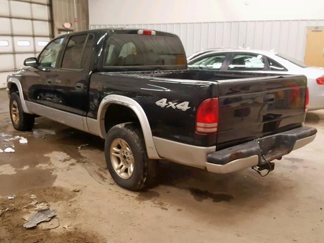 1D7HG48N24S717960 - 2004 DODGE DAKOTA QUA BLACK photo 3