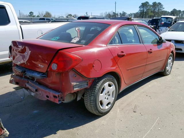 1G2ZF55B764253917 - 2006 PONTIAC G6 SE RED photo 4