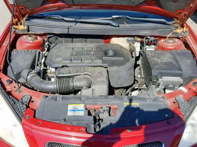 1G2ZF55B764253917 - 2006 PONTIAC G6 SE RED photo 7