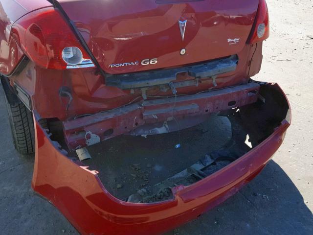 1G2ZF55B764253917 - 2006 PONTIAC G6 SE RED photo 9