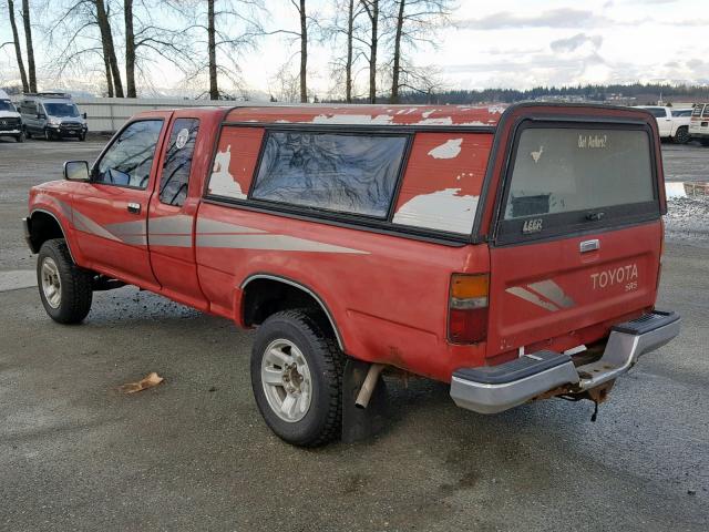 JT4VN13G0L0015771 - 1990 TOYOTA PICKUP 1/2 RED photo 3