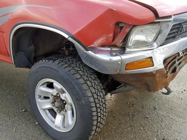 JT4VN13G0L0015771 - 1990 TOYOTA PICKUP 1/2 RED photo 9