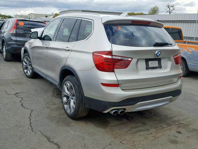 5UXWX9C58G0D70366 - 2016 BMW X3 XDRIVE2 GOLD photo 3