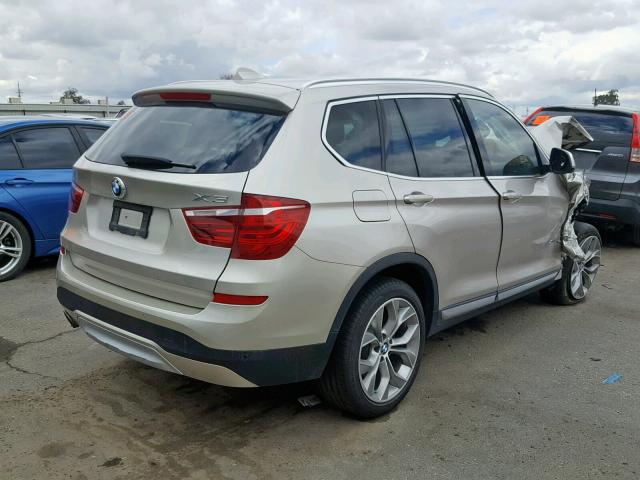 5UXWX9C58G0D70366 - 2016 BMW X3 XDRIVE2 GOLD photo 4