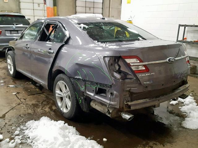 1FAHP2E86DG221355 - 2013 FORD TAURUS SEL GRAY photo 3