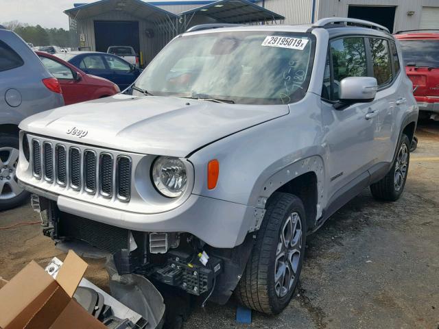 ZACCJBDB4HPE47180 - 2017 JEEP RENEGADE L SILVER photo 2