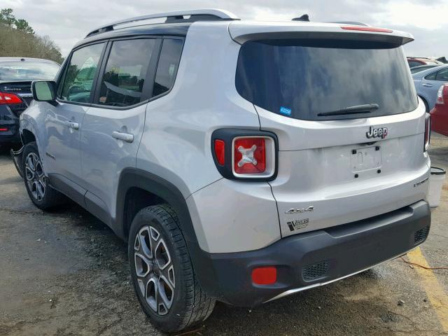 ZACCJBDB4HPE47180 - 2017 JEEP RENEGADE L SILVER photo 3