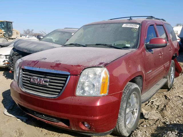 1GKFK13037J113956 - 2007 GMC YUKON BURGUNDY photo 2