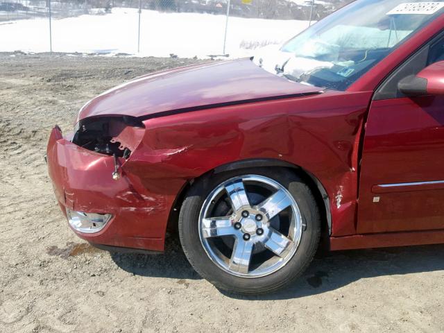 1G1ZU53856F165485 - 2006 CHEVROLET MALIBU LTZ MAROON photo 9