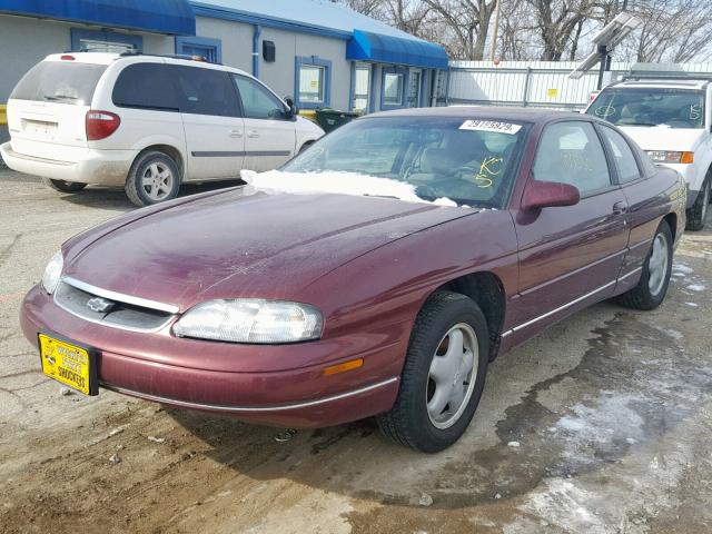 2G1WW12M6T9281254 - 1996 CHEVROLET MONTE CARL MAROON photo 2