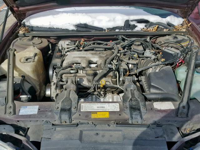 2G1WW12M6T9281254 - 1996 CHEVROLET MONTE CARL MAROON photo 7