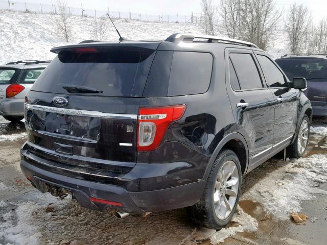 1FM5K8F82DGB43455 - 2013 FORD EXPLORER L BLACK photo 4