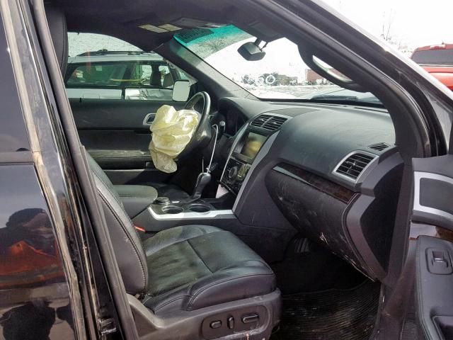 1FM5K8F82DGB43455 - 2013 FORD EXPLORER L BLACK photo 5