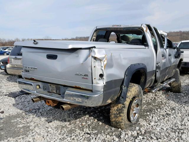 3D7KU28D54G162293 - 2004 DODGE RAM 2500 S SILVER photo 4