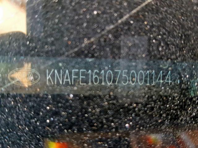 KNAFE161075001144 - 2007 KIA SPECTRA5 S BLACK photo 10