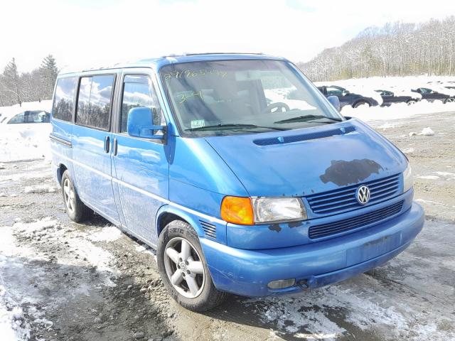 WV2MB47072H112762 - 2002 VOLKSWAGEN EUROVAN MV BLUE photo 1