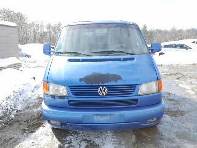 WV2MB47072H112762 - 2002 VOLKSWAGEN EUROVAN MV BLUE photo 9