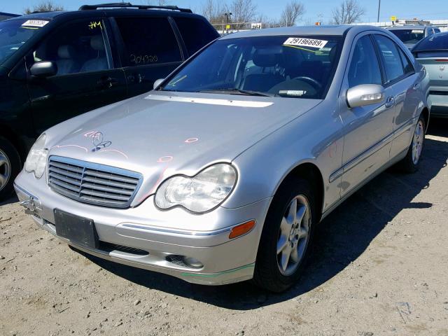 WDBRF61J63F305440 - 2003 MERCEDES-BENZ C 240 SILVER photo 2