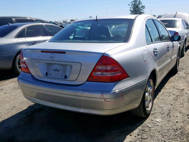 WDBRF61J63F305440 - 2003 MERCEDES-BENZ C 240 SILVER photo 4