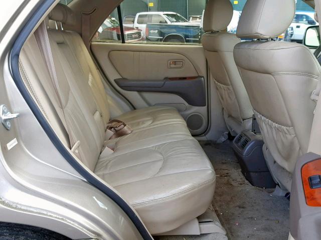 JT6HF10U9Y0131277 - 2000 LEXUS RX 300 GOLD photo 6