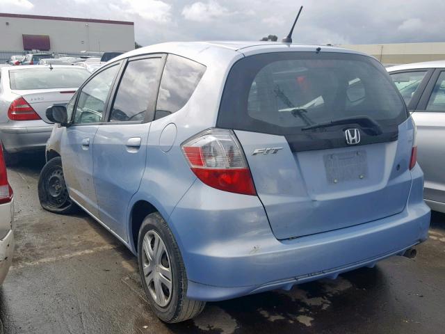 JHMGE8H2XAC027130 - 2010 HONDA FIT BLUE photo 3