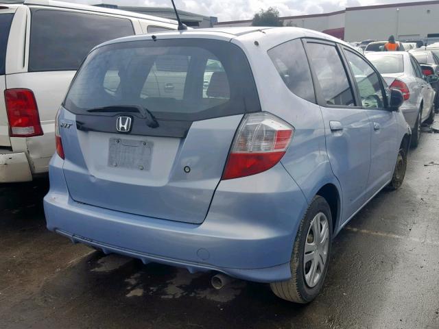 JHMGE8H2XAC027130 - 2010 HONDA FIT BLUE photo 4