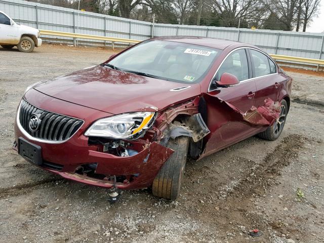 2G4GL5EX8H9182553 - 2017 BUICK REGAL SPOR MAROON photo 2