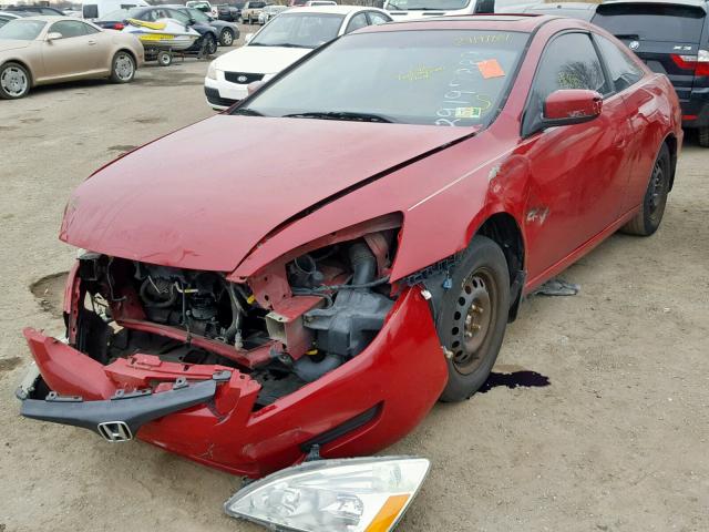 1HGCM72634A004265 - 2004 HONDA ACCORD EX RED photo 2