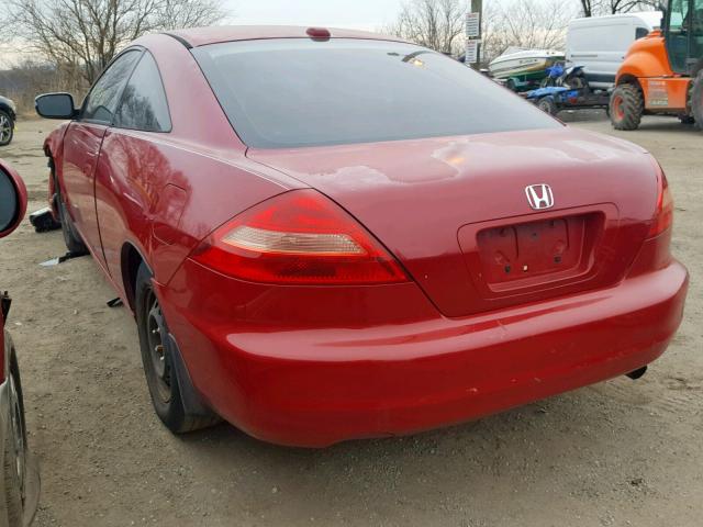 1HGCM72634A004265 - 2004 HONDA ACCORD EX RED photo 3