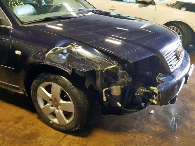 WAULT64B52N116087 - 2002 AUDI A6 3.0 QUA BLUE photo 9