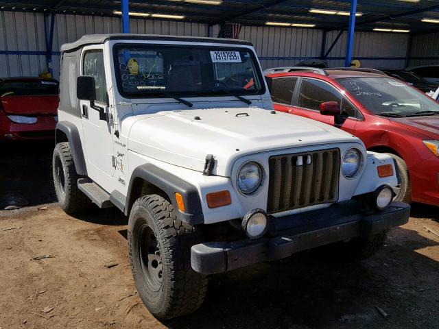 1J4FA49S22P731598 - 2002 JEEP WRANGLER / WHITE photo 1