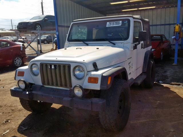 1J4FA49S22P731598 - 2002 JEEP WRANGLER / WHITE photo 2