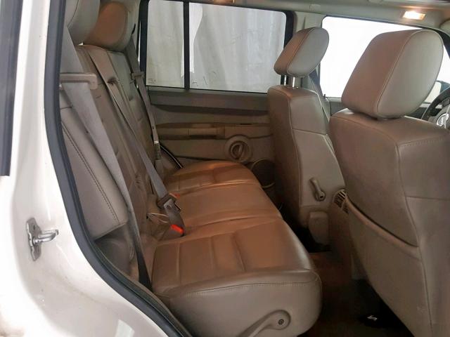 1J8HG48K97C676279 - 2007 JEEP COMMANDER WHITE photo 6