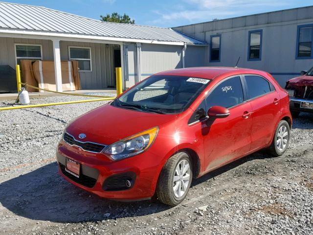 KNADN5A32D6209944 - 2013 KIA RIO EX RED photo 2