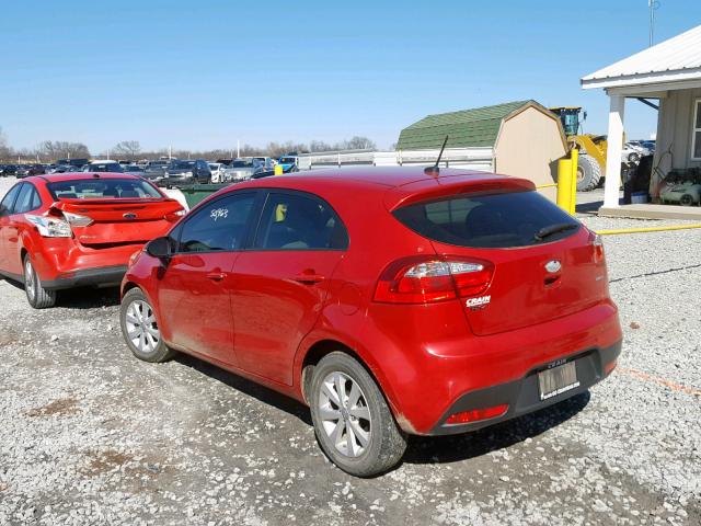 KNADN5A32D6209944 - 2013 KIA RIO EX RED photo 3