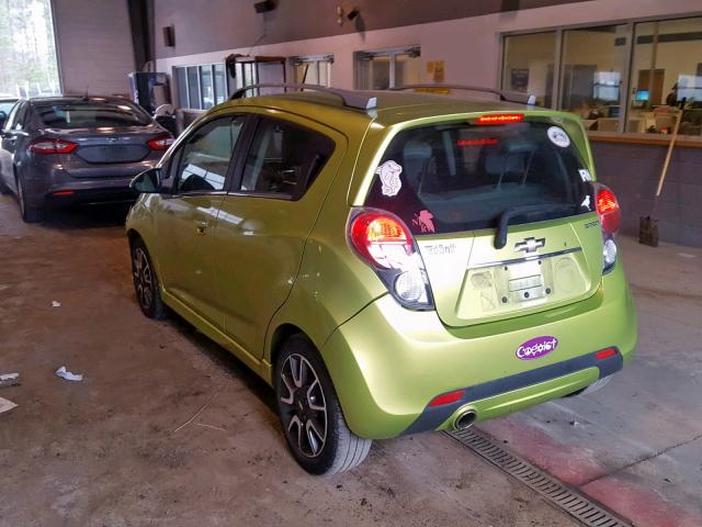 KL8CF6S90DC593933 - 2013 CHEVROLET SPARK 2LT GREEN photo 3