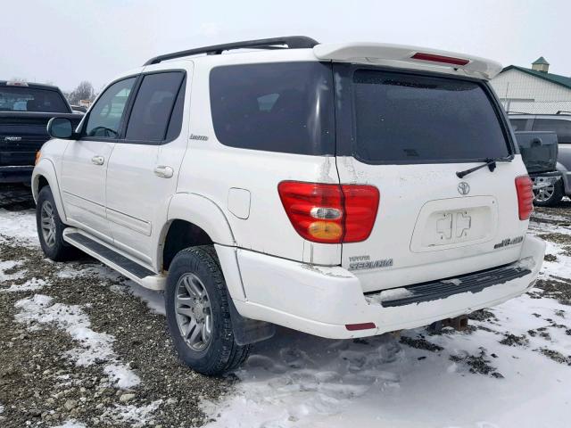 5TDBT48AX3S191755 - 2003 TOYOTA SEQUOIA LI WHITE photo 3