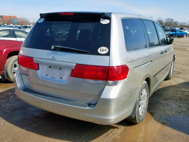 5FNRL38248B041315 - 2008 HONDA ODYSSEY LX SILVER photo 4