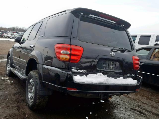 5TDBT48A33S154823 - 2003 TOYOTA SEQUOIA LI BLACK photo 3