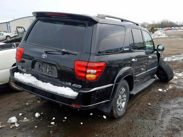 5TDBT48A33S154823 - 2003 TOYOTA SEQUOIA LI BLACK photo 4